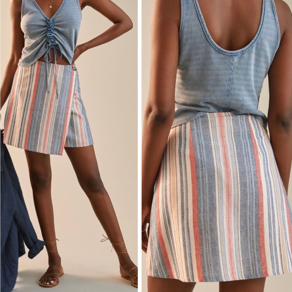 Anthropologie Porridge Striped Mini Skirt, Size XXS